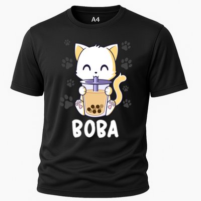 Boba Cat Bubble Tea Chibi Kitten Performance Shirt