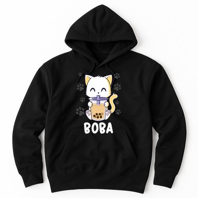 Boba Cat Bubble Tea Chibi Kitten Hoodie