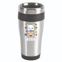 Boba Cat Bubble Tea Chibi Kitten 16oz Travel Tumbler