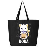 Boba Cat Bubble Tea Chibi Kitten 25L Jumbo Tote