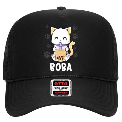 Boba Cat Bubble Tea Chibi Kitten Trucker Hat