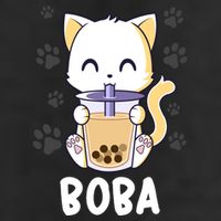 Boba Cat Bubble Tea Chibi Kitten Golf Towel