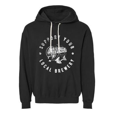 Brewery Craft Beer Garment-Dyed Fleece Hoodie