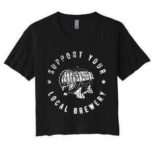 Brewery Craft Beer Women's Crop Top Tee