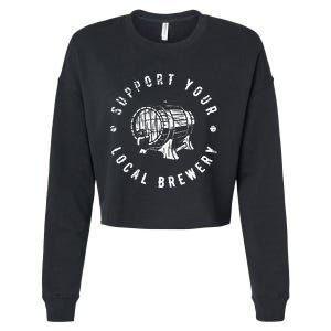 Brewery Craft Beer Cropped Pullover Crew