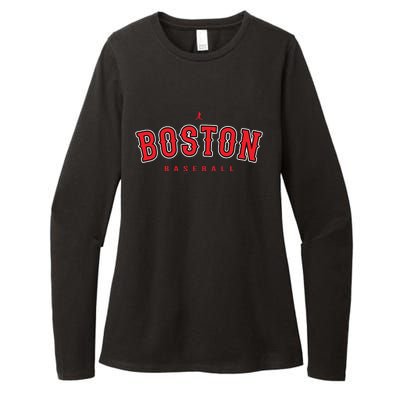 Boston City Baseball Retro Vintage Baseball Lover Boston Womens CVC Long Sleeve Shirt