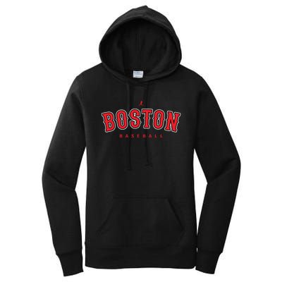 Boston City Baseball Retro Vintage Baseball Lover Boston Women's Pullover Hoodie