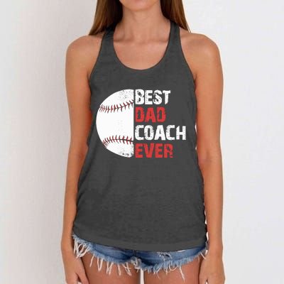 Baseball Coach Baseball Daddy Coach Dad Father Women's Knotted Racerback Tank