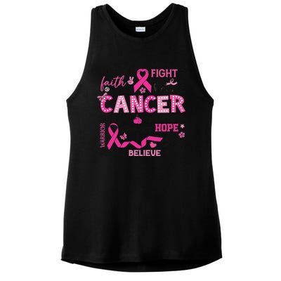 Breast Cancer Ladies PosiCharge Tri-Blend Wicking Tank