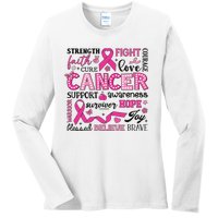 Breast Cancer Ladies Long Sleeve Shirt