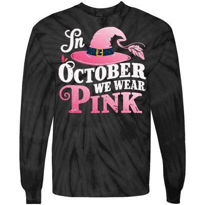 Breast Cancer Boo Ghosts Tie-Dye Long Sleeve Shirt