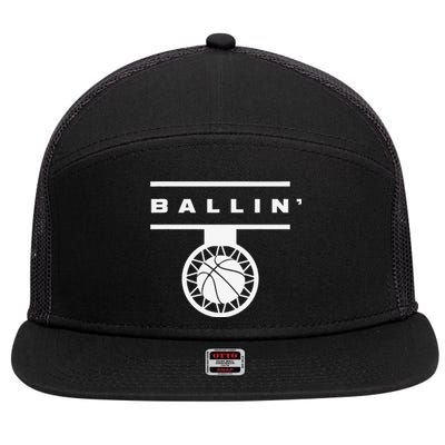 Basketball Clothing Basketball 7 Panel Mesh Trucker Snapback Hat