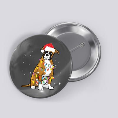 Boxer Christmas Boxer Dog Christmas Gift Button