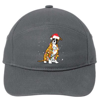 Boxer Christmas Boxer Dog Christmas Gift 7-Panel Snapback Hat