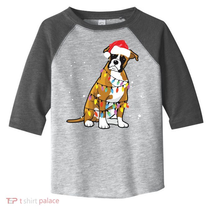 Boxer Christmas Boxer Dog Christmas Gift Toddler Fine Jersey T-Shirt