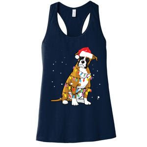 Boxer Christmas Boxer Dog Christmas Gift Women's Racerback Tank