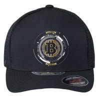 Bitcoin Coin Btc Crypto Currency Traders Blockchain Miners Flexfit Unipanel Trucker Cap