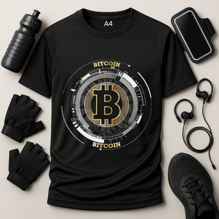 Bitcoin Coin Btc Crypto Currency Traders Blockchain Miners Performance Shirt