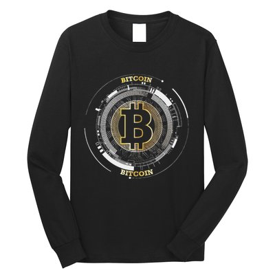 Bitcoin Coin Btc Crypto Currency Traders Blockchain Miners Long Sleeve Shirt