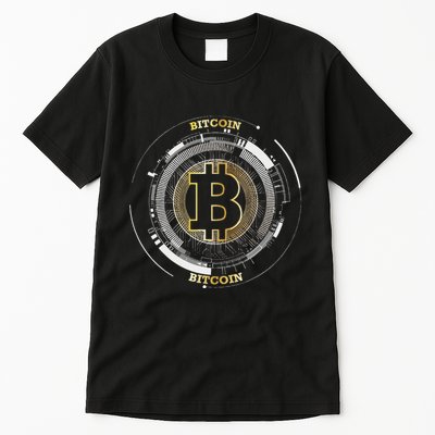 Bitcoin Coin Btc Crypto Currency Traders Blockchain Miners Tall T-Shirt
