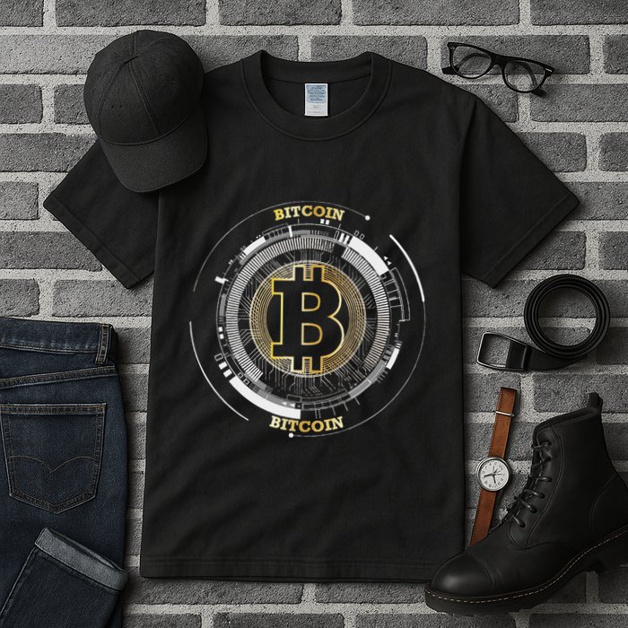 Bitcoin Coin Btc Crypto Currency Traders Blockchain Miners Tall T-Shirt