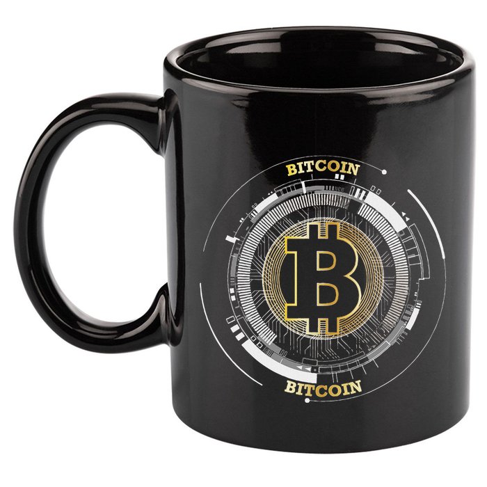 Bitcoin Coin Btc Crypto Currency Traders Blockchain Miners 11oz C Handle Ceramic Mug