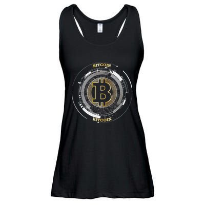 Bitcoin Coin Btc Crypto Currency Traders Blockchain Miners Ladies Essential Flowy Tank