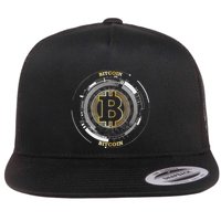 Bitcoin Coin Btc Crypto Currency Traders Blockchain Miners Flat Bill Trucker Hat