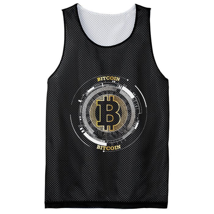 Bitcoin Coin Btc Crypto Currency Traders Blockchain Miners Mesh Reversible Basketball Jersey Tank