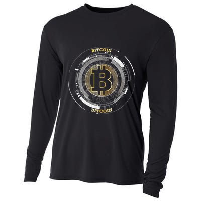 Bitcoin Coin Btc Crypto Currency Traders Blockchain Miners Cooling Performance Long Sleeve Crew