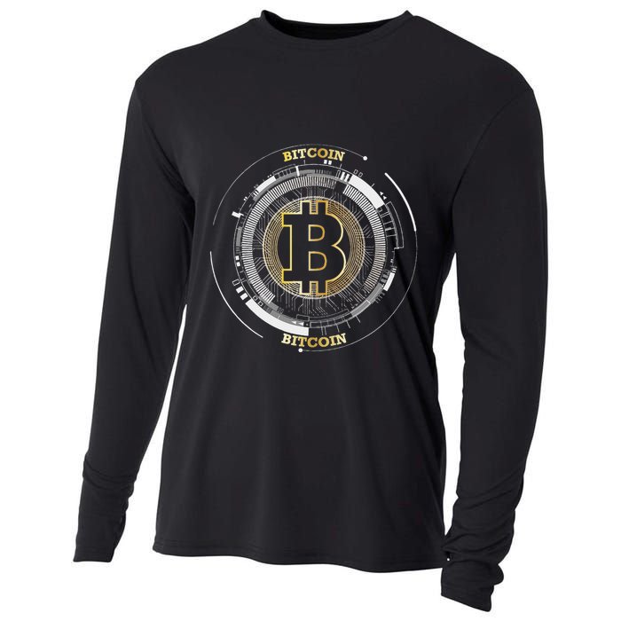Bitcoin Coin Btc Crypto Currency Traders Blockchain Miners Cooling Performance Long Sleeve Crew