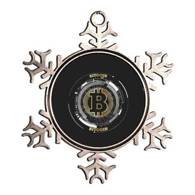 Bitcoin Coin Btc Crypto Currency Traders Blockchain Miners Metallic Star Ornament