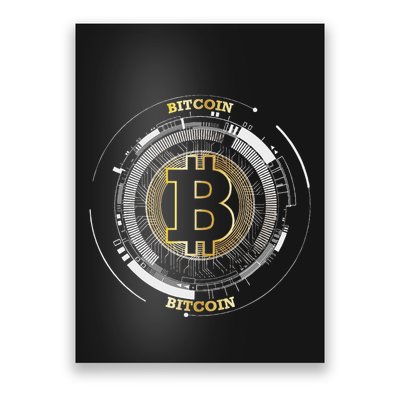 Bitcoin Coin Btc Crypto Currency Traders Blockchain Miners Poster