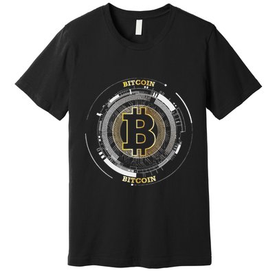 Bitcoin Coin Btc Crypto Currency Traders Blockchain Miners Premium T-Shirt