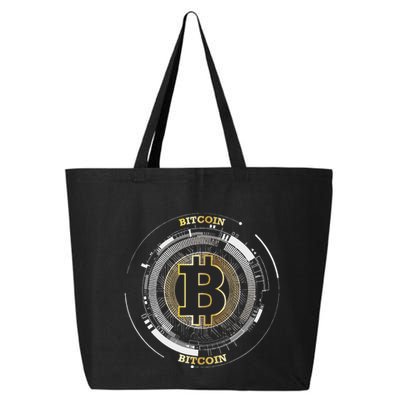Bitcoin Coin Btc Crypto Currency Traders Blockchain Miners 25L Jumbo Tote