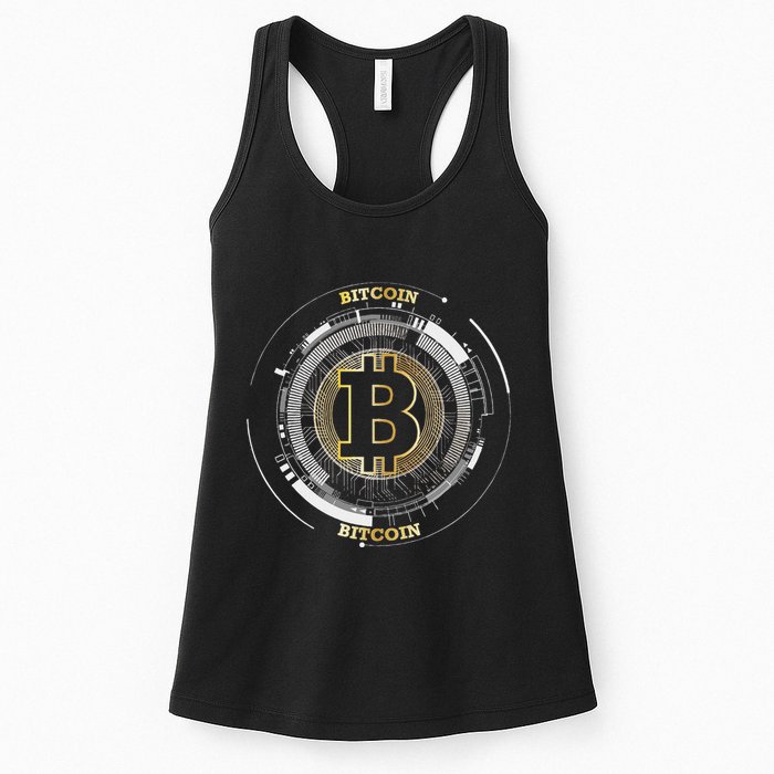 Bitcoin Coin Btc Crypto Currency Traders Blockchain Miners Womens Tank Top