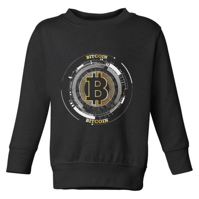 Bitcoin Coin Btc Crypto Currency Traders Blockchain Miners Toddler Sweatshirt