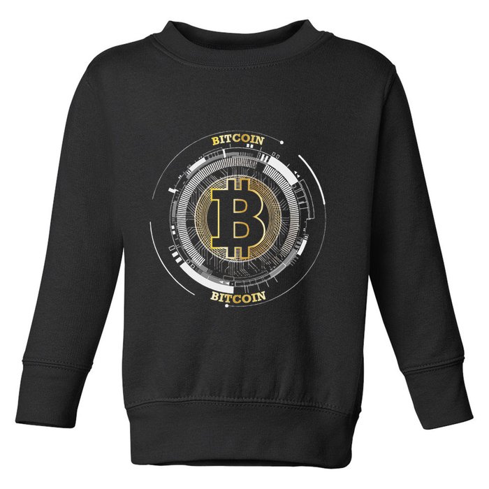 Bitcoin Coin Btc Crypto Currency Traders Blockchain Miners Toddler Sweatshirt