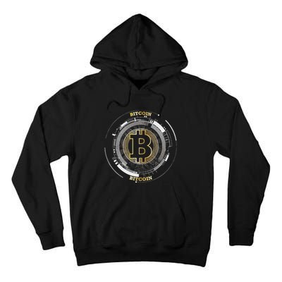 Bitcoin Coin Btc Crypto Currency Traders Blockchain Miners Tall Hoodie
