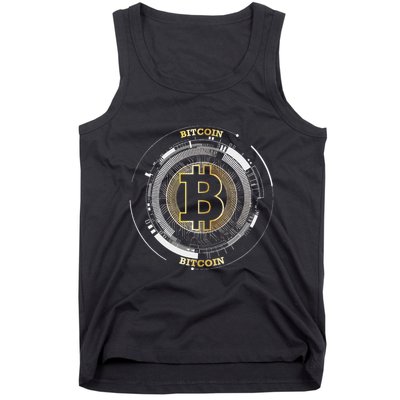 Bitcoin Coin Btc Crypto Currency Traders Blockchain Miners Tank Top