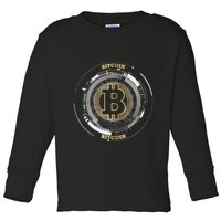 Bitcoin Coin Btc Crypto Currency Traders Blockchain Miners Toddler Long Sleeve Shirt