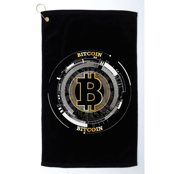 Bitcoin Coin Btc Crypto Currency Traders Blockchain Miners Golf Towel