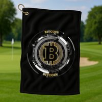 Bitcoin Coin Btc Crypto Currency Traders Blockchain Miners Golf Towel