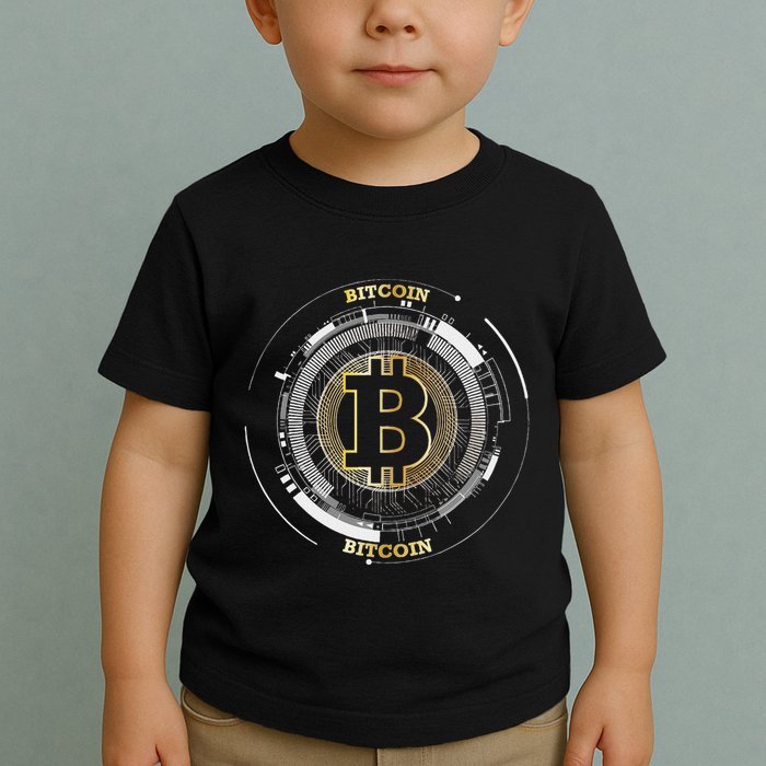 Bitcoin Coin Btc Crypto Currency Traders Blockchain Miners Toddler T-Shirt