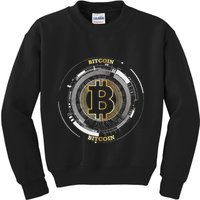 Bitcoin Coin Btc Crypto Currency Traders Blockchain Miners Kids Sweatshirt