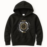 Bitcoin Coin Btc Crypto Currency Traders Blockchain Miners Kids Hoodie