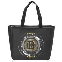 Bitcoin Coin Btc Crypto Currency Traders Blockchain Miners Zip Tote Bag