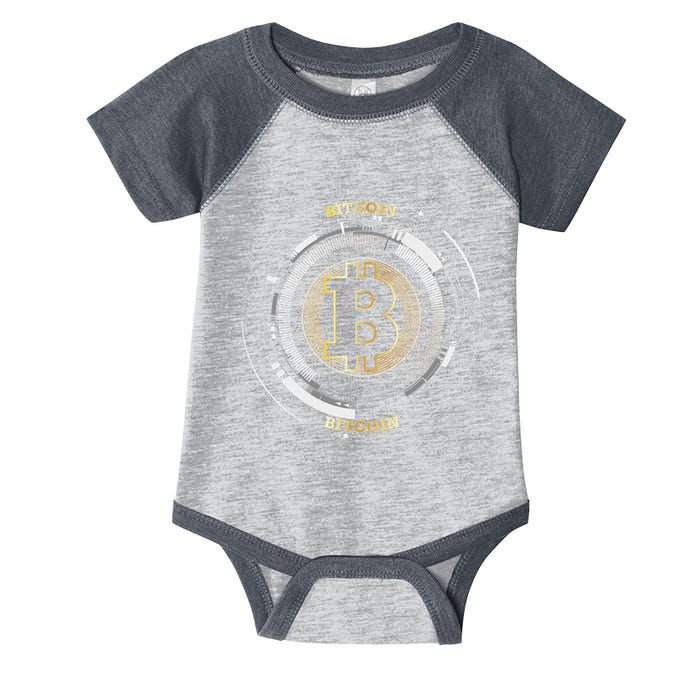 Bitcoin Coin Btc Crypto Currency Traders Blockchain Miners Infant Baby Jersey Bodysuit