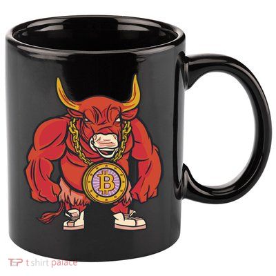 Bitcoin Chain Bull 11oz C Handle Ceramic Mug