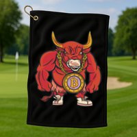 Bitcoin Chain Bull Golf Towel